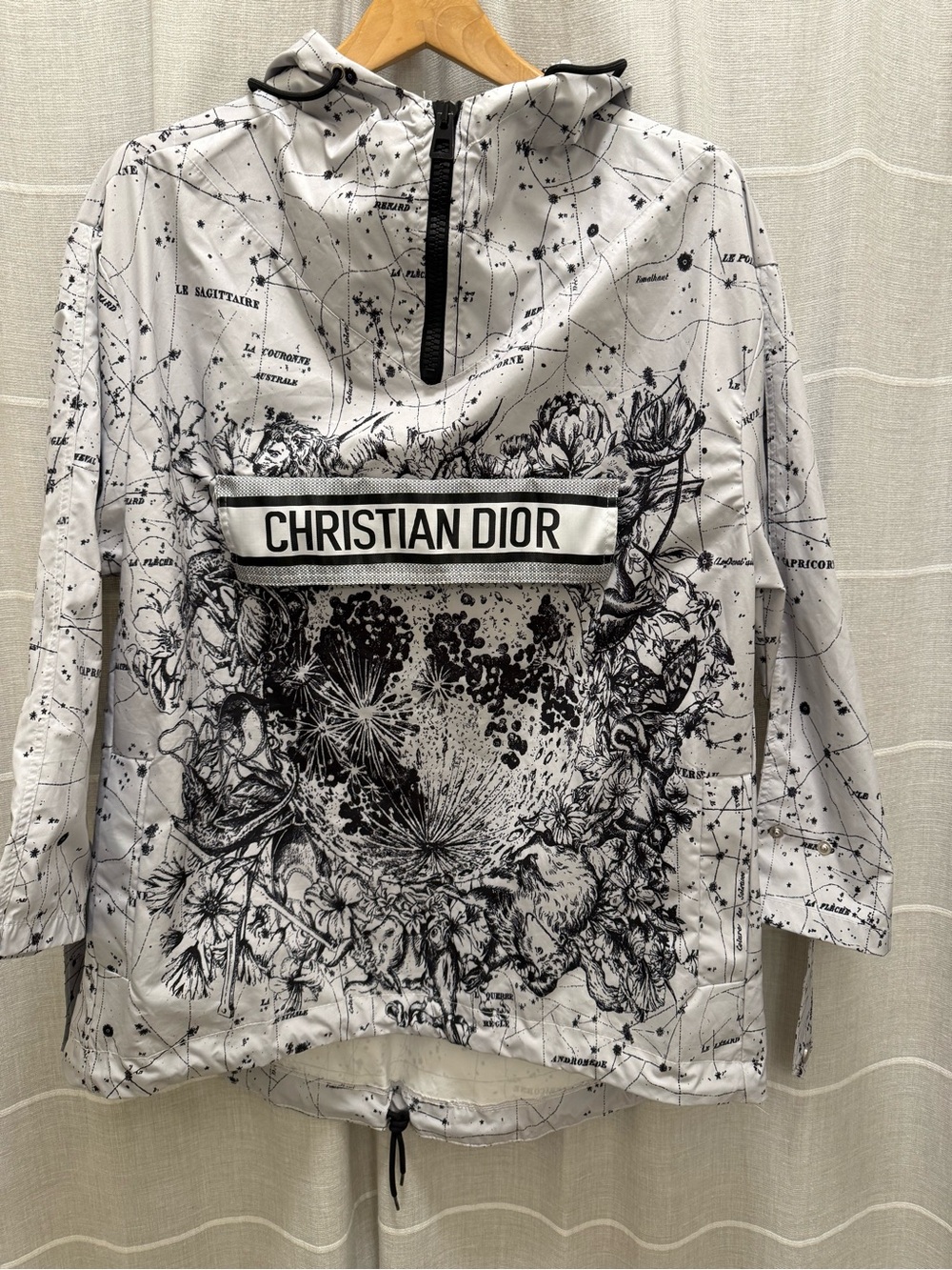 Dior Black and White Botanical Graphic Pullover
